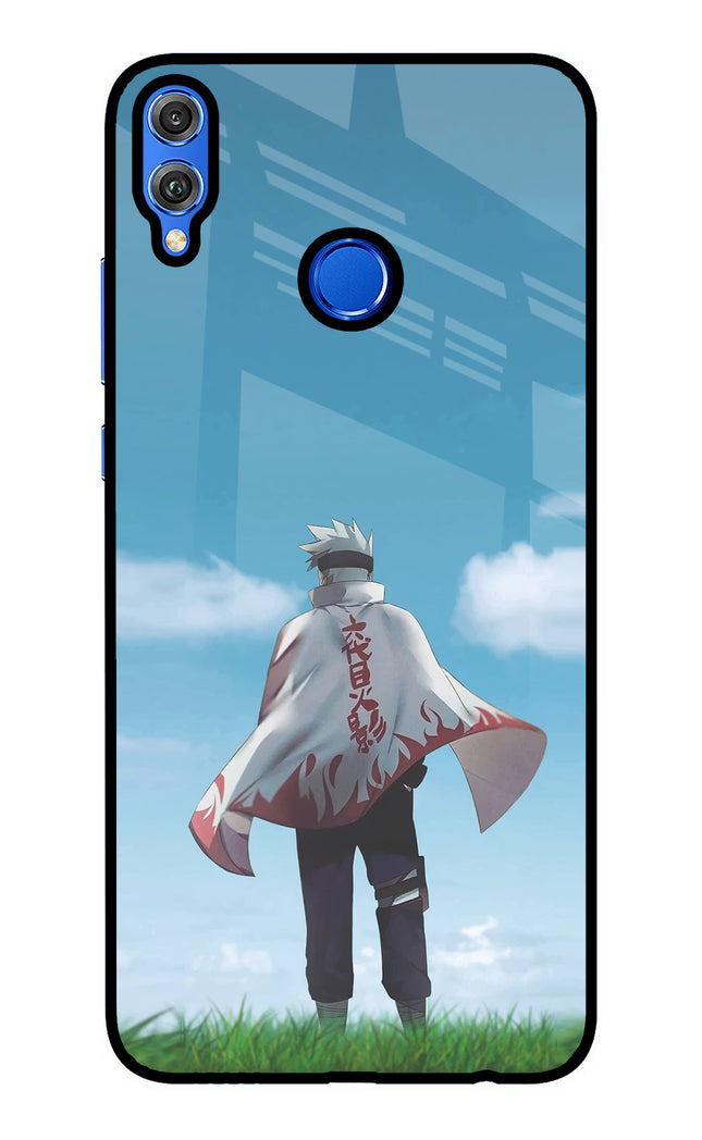 Kakashi Honor 8X Glass Case Back Cover by Casekaro