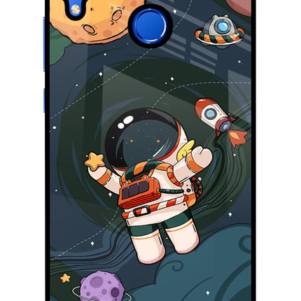 Cartoon Astronaut Honor 8X Glass Case Back Cover by Casekaro