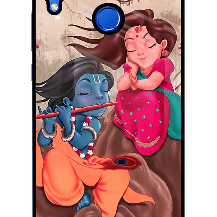 Radhe Krishna Honor 8X Glass Case Back Cover by Casekaro