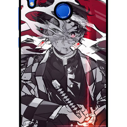 Demon Slayer Honor 8X Glass Case Back Cover by Casekaro