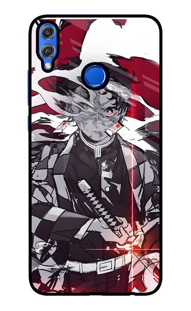 Demon Slayer Honor 8X Glass Case Back Cover by Casekaro