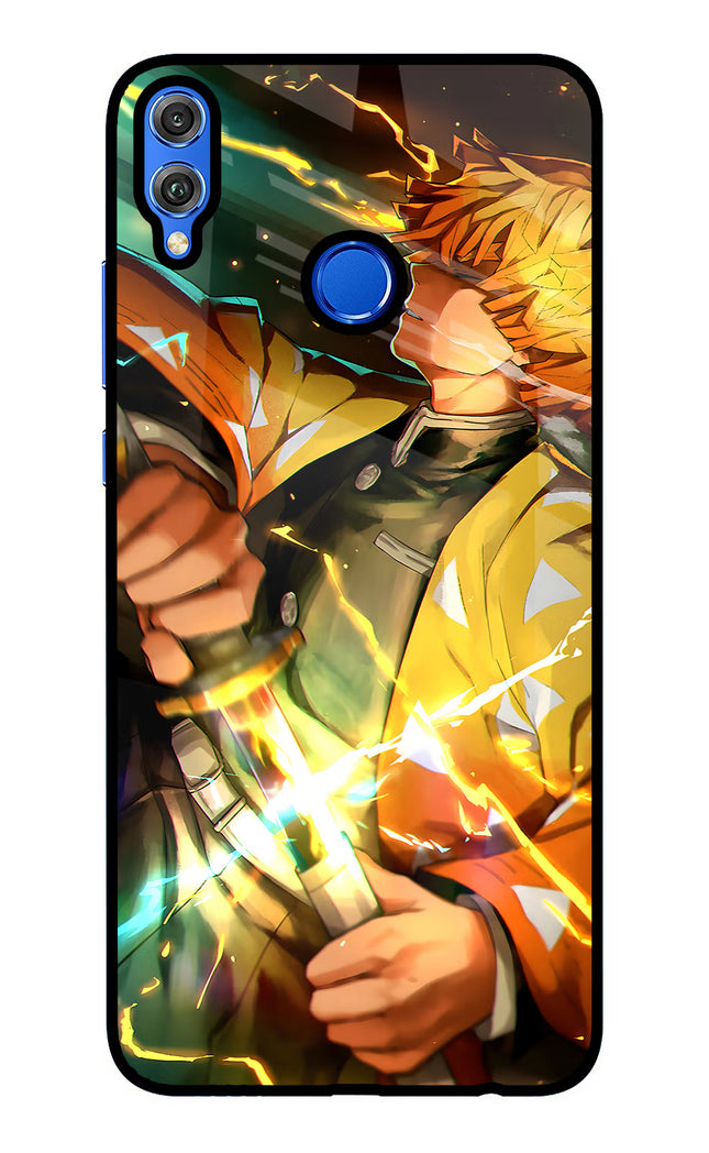 Demon Slayer Honor 8X Glass Case Back Cover by Casekaro