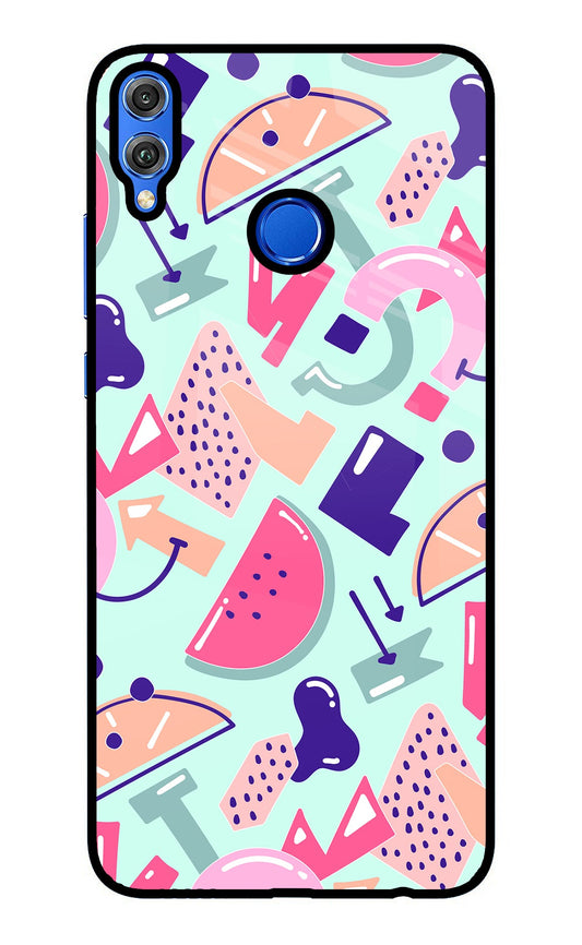 Doodle Pattern Honor 8X Glass Case