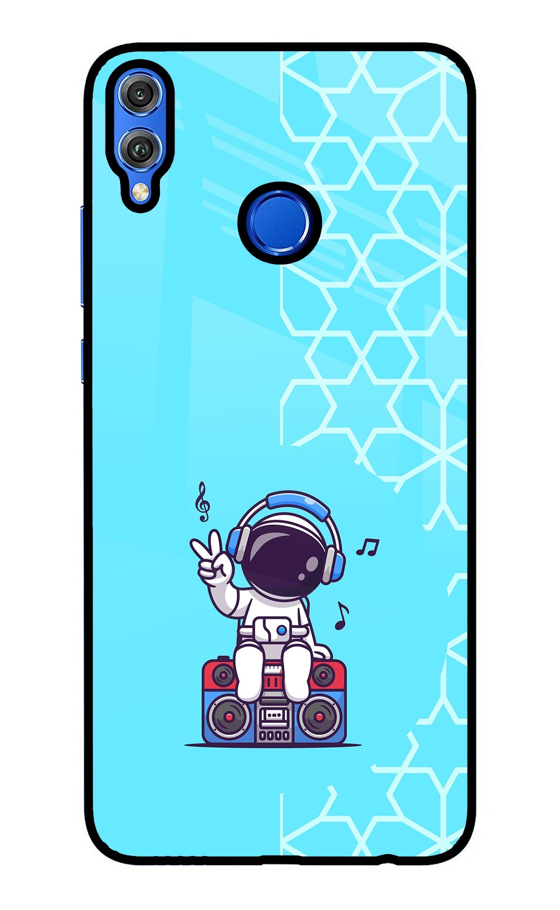 Cute Astronaut Chilling Honor 8X Back Cover