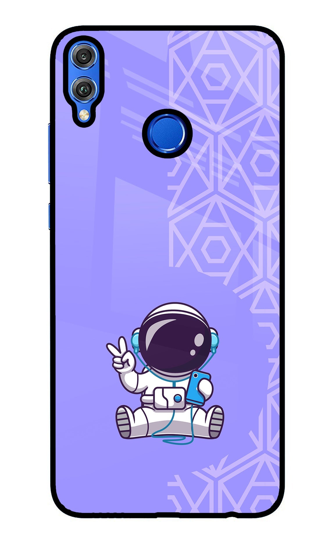 Cute Astronaut Chilling Honor 8X Back Cover