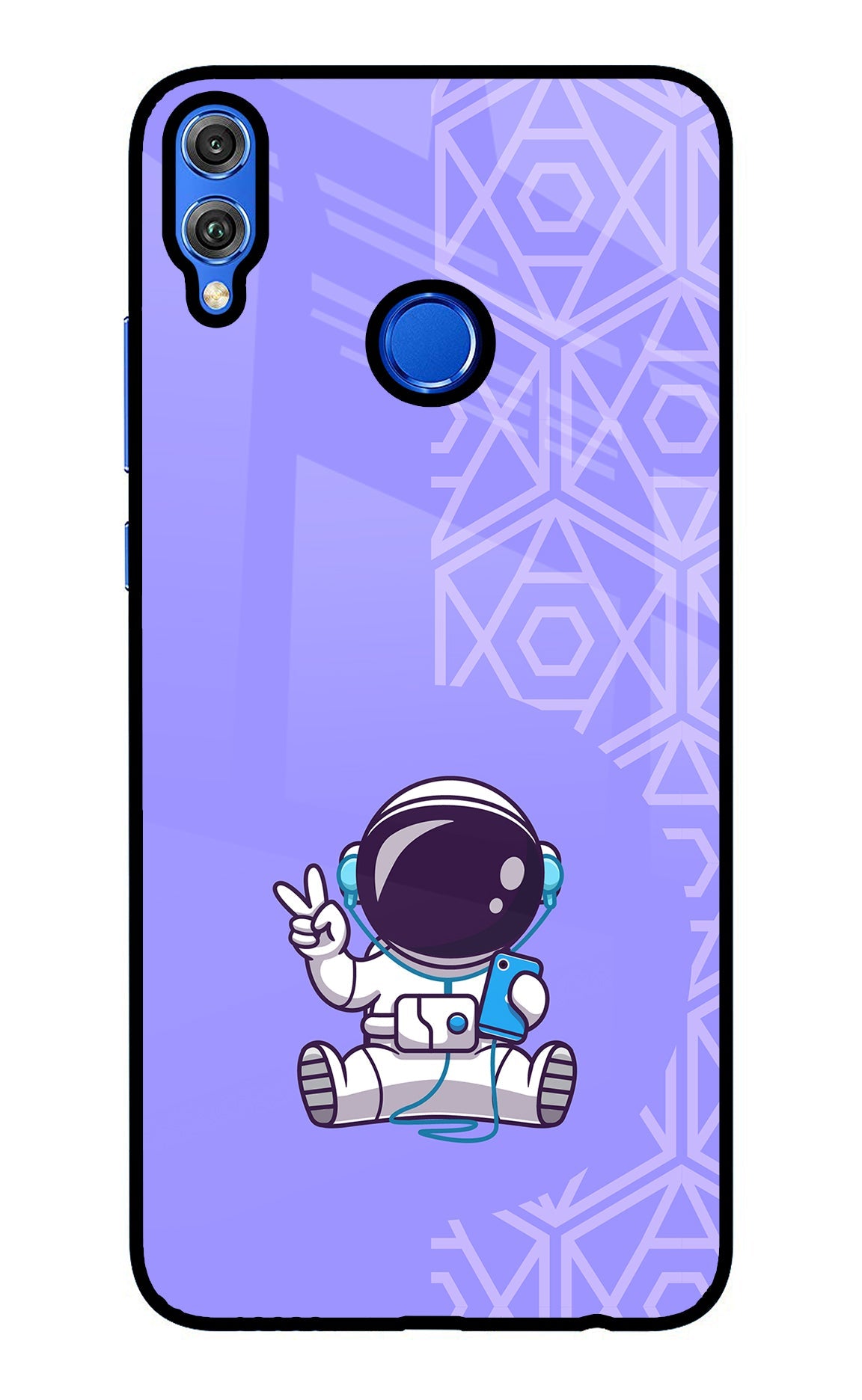 Cute Astronaut Chilling Honor 8X Glass Case