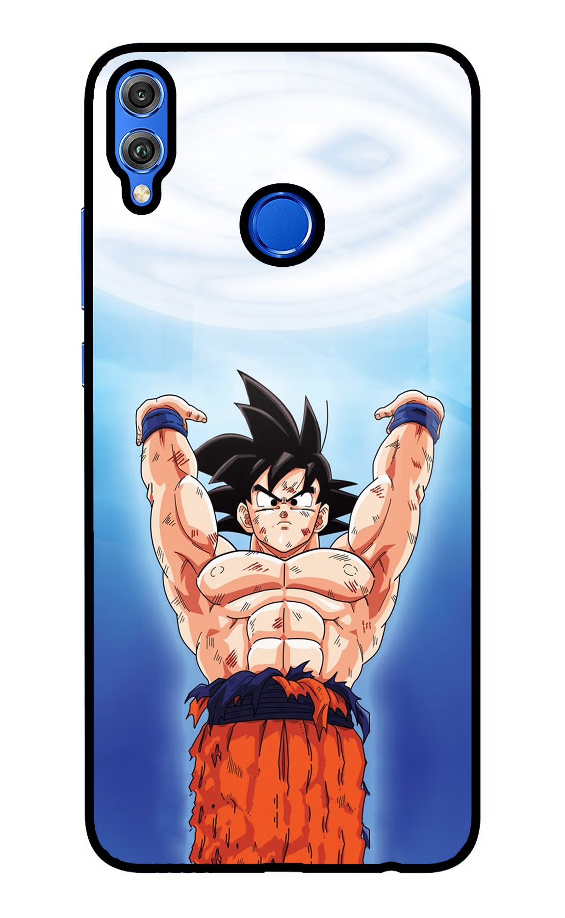 Goku Power Honor 8X Glass Case Back Cover by Casekaro
