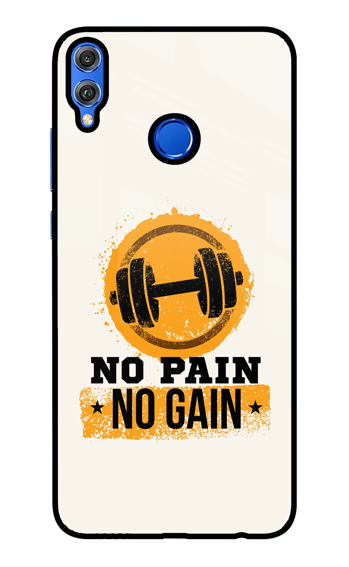 No Pain No Gain Honor 8X Glass Case Back Cover by Casekaro