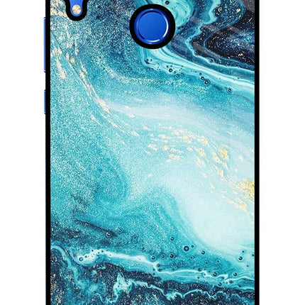 Blue Glitter Marble Honor 8X Glass Case