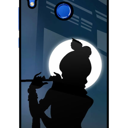 Shri Krishna Silhouette Honor 8X Glass Case Back Cover by Casekaro