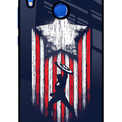 Captain America Marvel Art Honor 8X Glass Case Back Cover by Casekaro