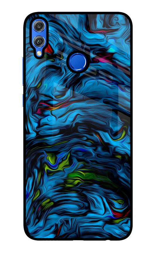 Dark Blue Abstract Honor 8X Glass Case