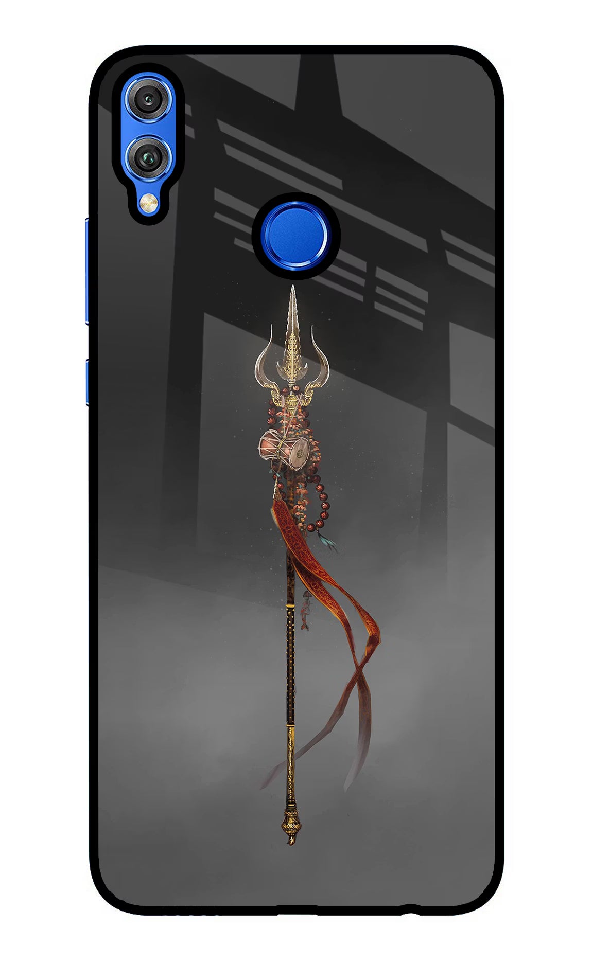 Shiv Trishul Honor 8X Glass Case Back Cover by Casekaro