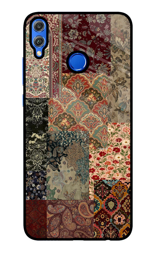 Desi Print Honor 8X Glass Case Back Cover by Casekaro