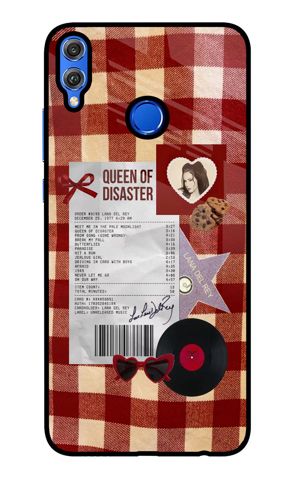 Queen of Disaster Honor 8X Glass Case Back Cover by Casekaro