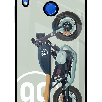 Classic Cafe Racer 99 Honor 8X Glass Case Back Cover by Casekaro