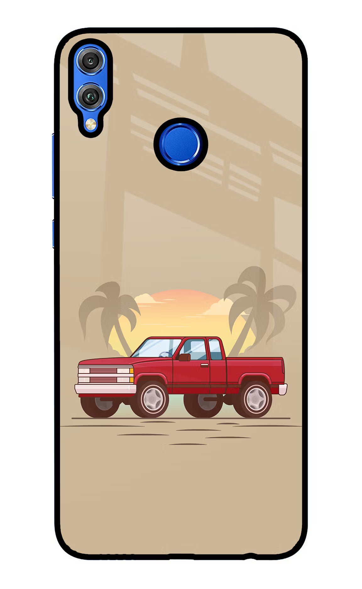 Desert Classic Drive Honor 8X Glass Case Back Cover by Casekaro