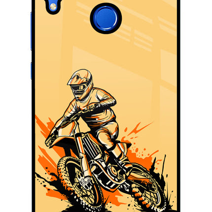 Off-Road Fury Honor 8X Glass Case Back Cover by Casekaro