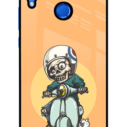 Undead Biker Honor 8X Glass Case