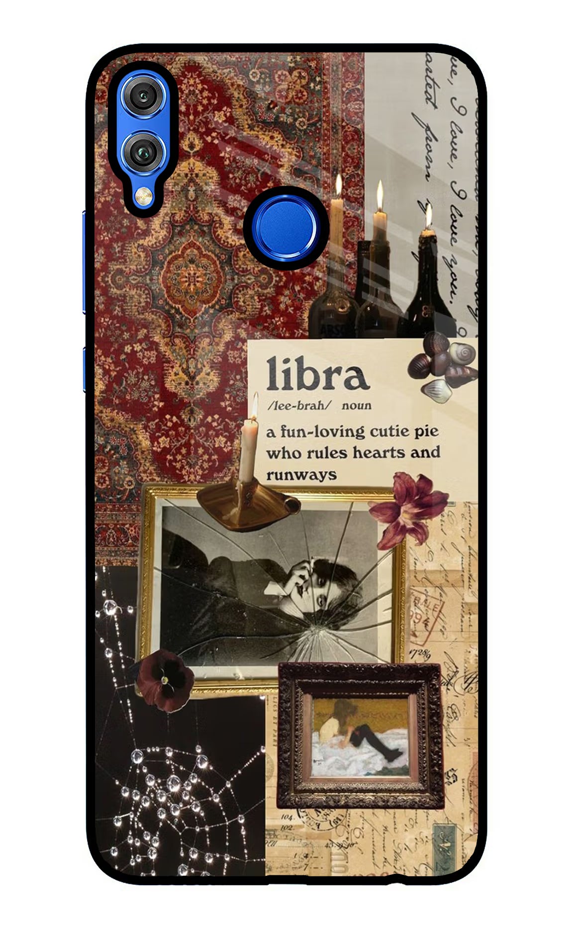 Libra Zodiac Honor 8X Glass Case Back Cover by Casekaro