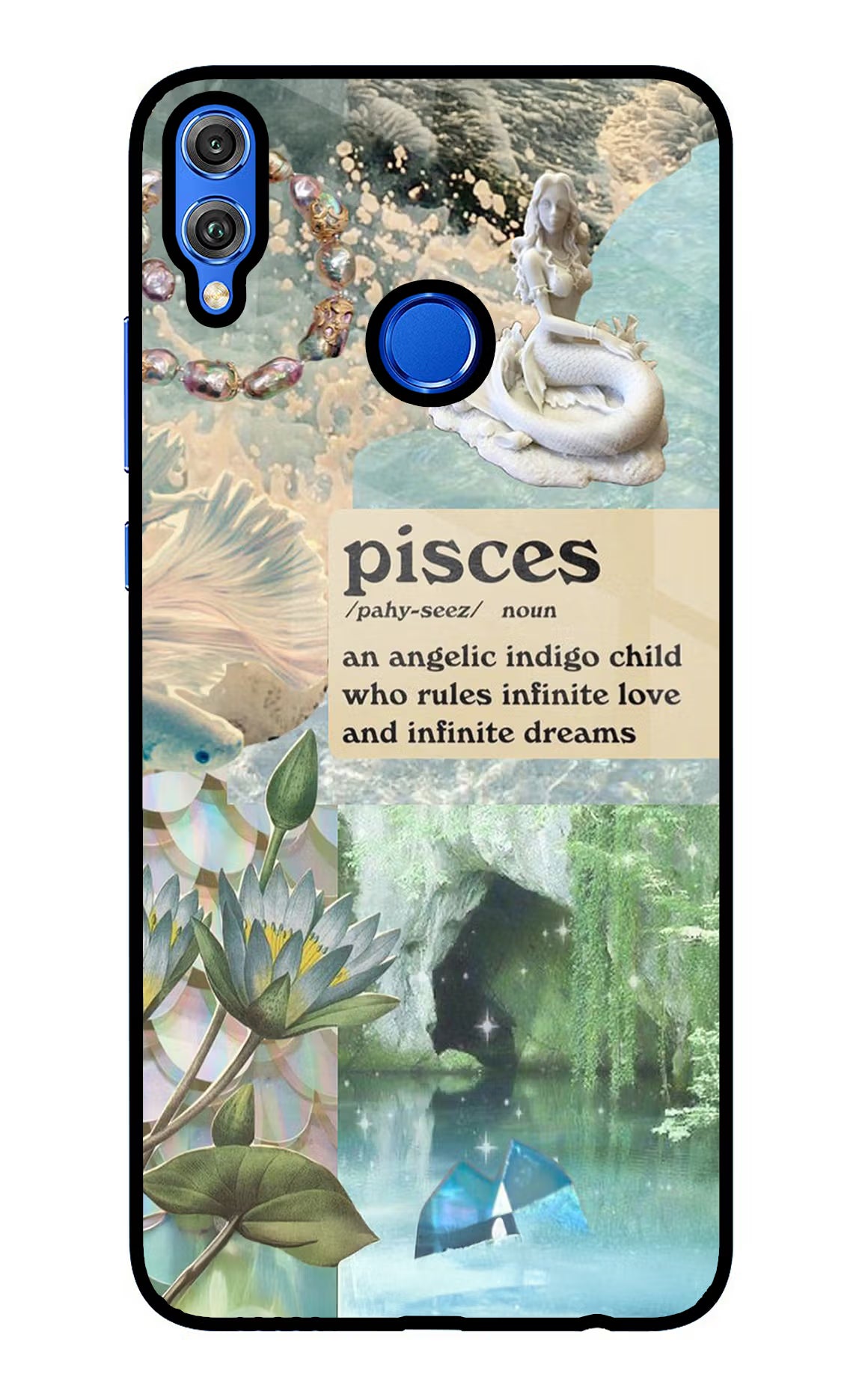 Pisces Zodiac Honor 8X Glass Case Back Cover by Casekaro