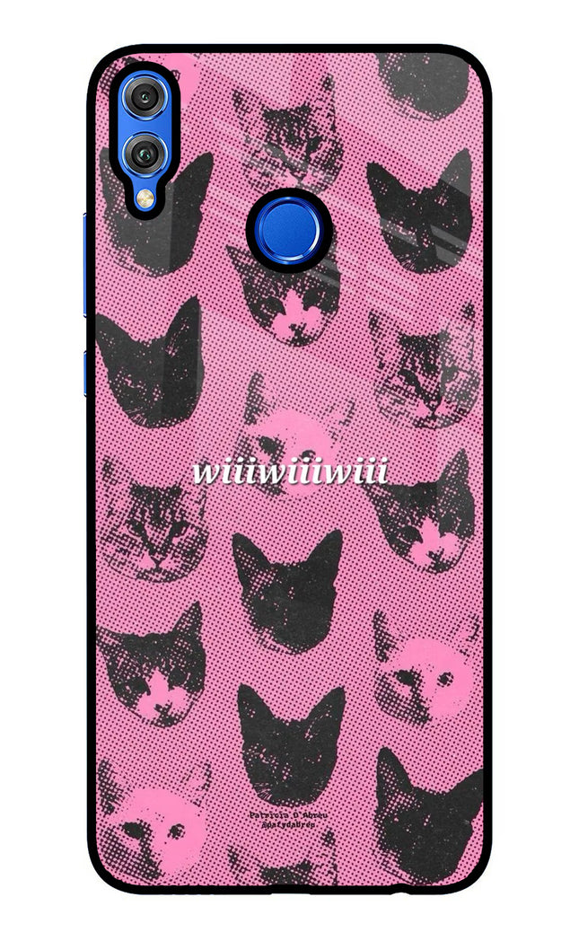 Pink Cats Honor 8X Glass Case
