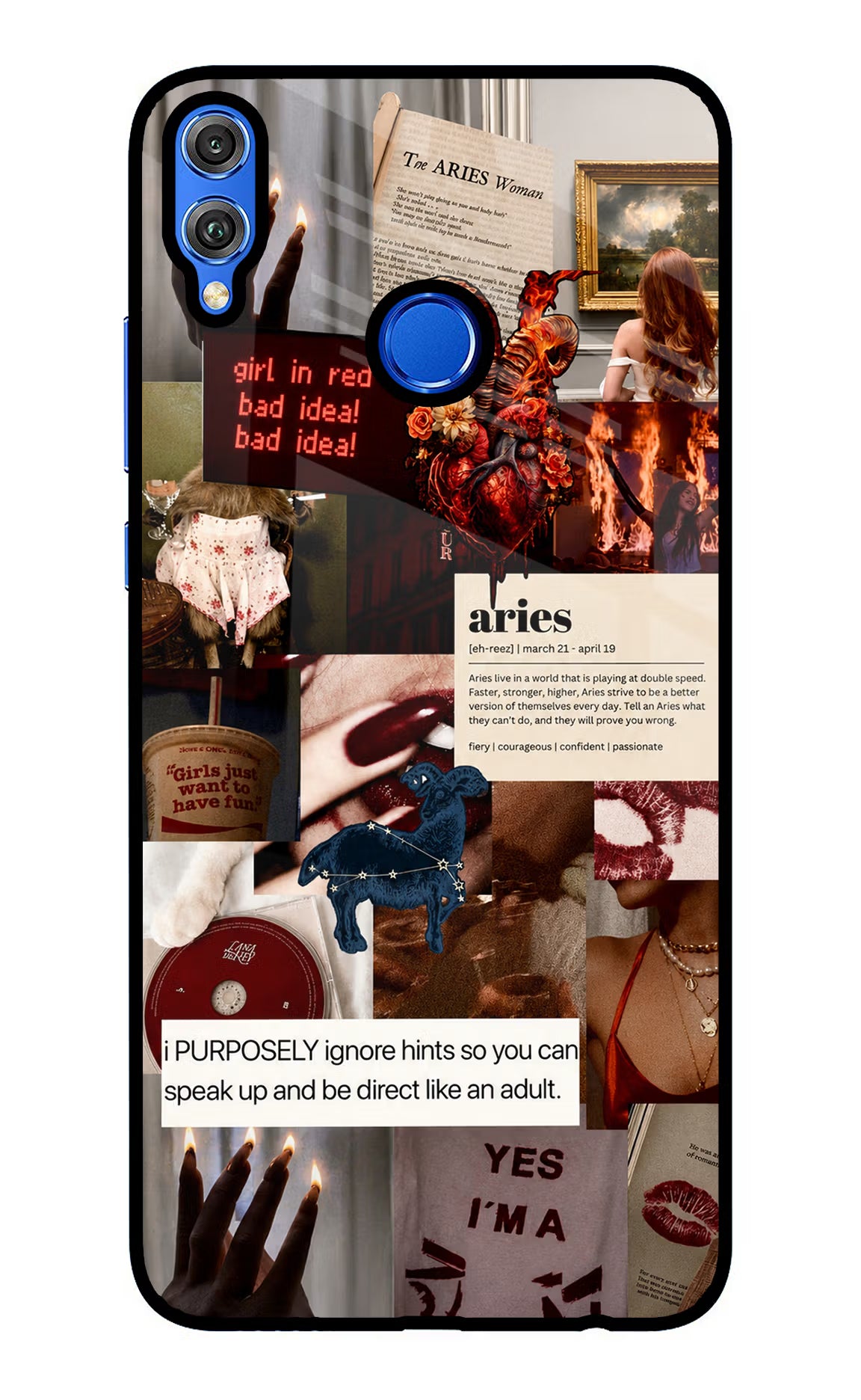 Zodiac Aries Honor 8X Glass Case