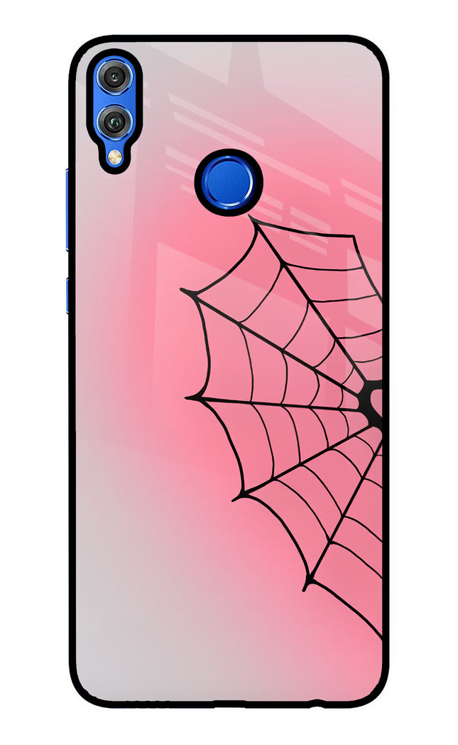 Pink Web Honor 8X Glass Case