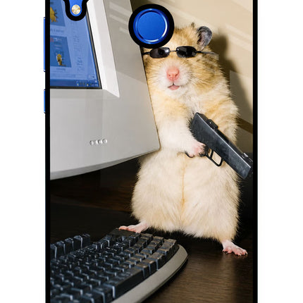Hacker Hamster Honor 8X Glass Case