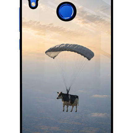 Skydiving Cow Honor 8X Glass Case