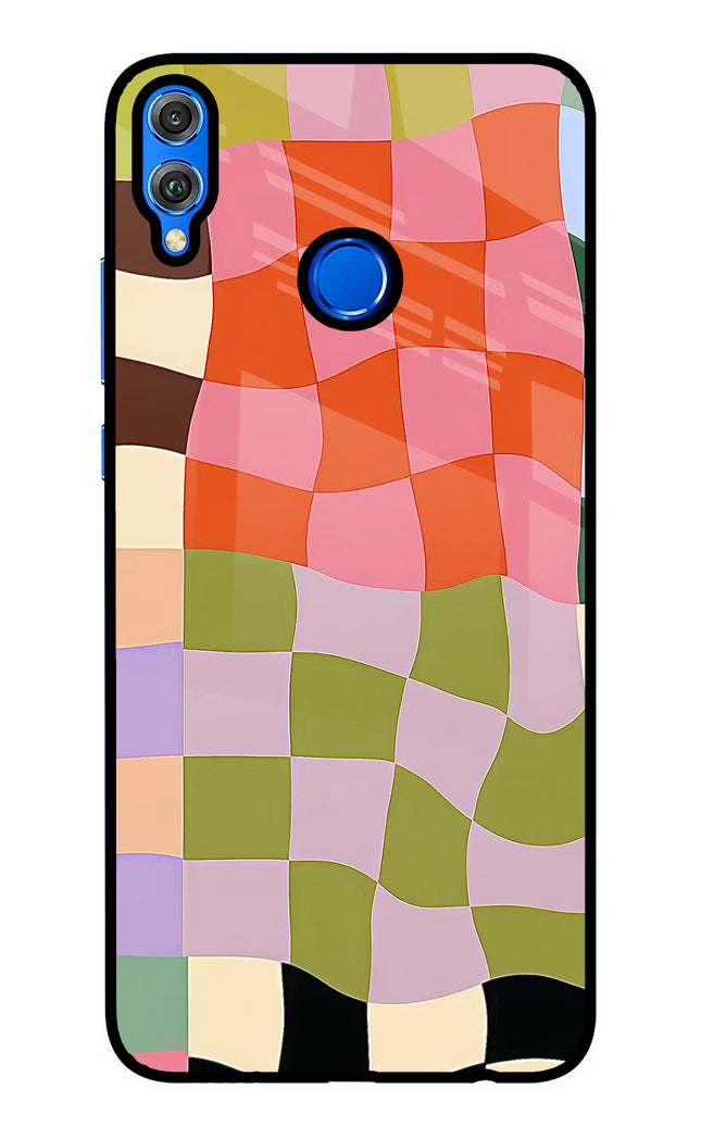 Wavy Grid Honor 8X Glass Case
