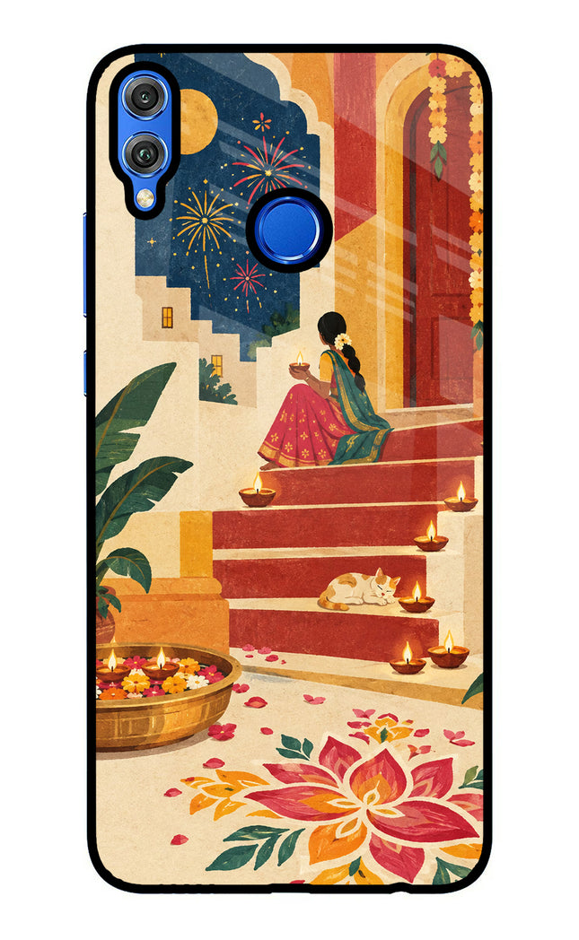 Diwali Rangoli Honor 8X Glass Case