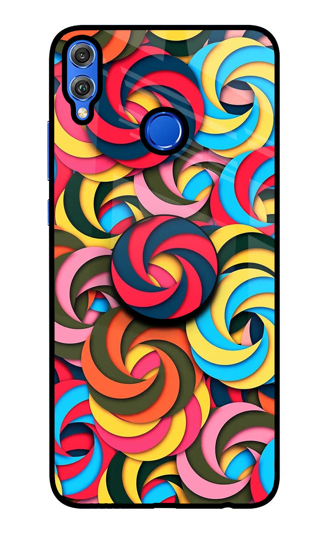 Spiral Pattern Honor 8X Pop Case by Casekaro