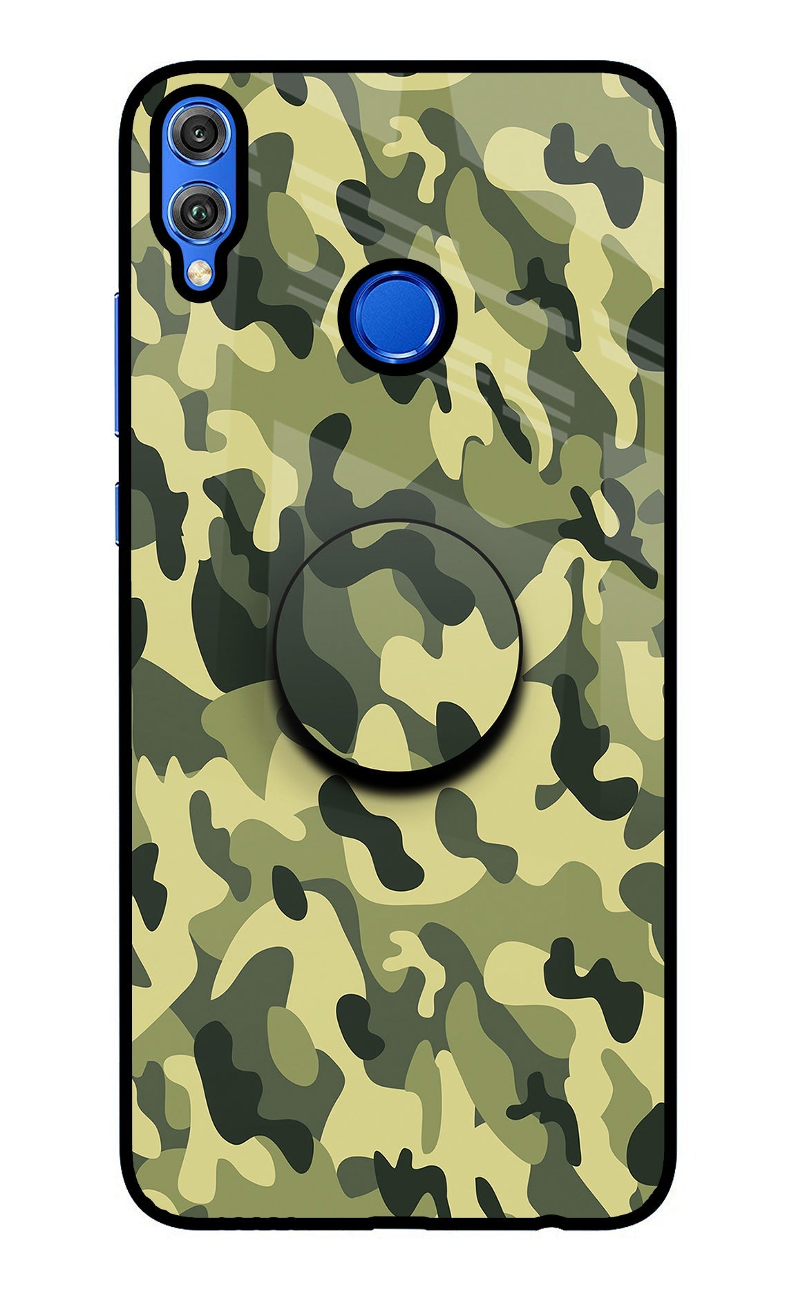 Camouflage Honor 8X Glass Case