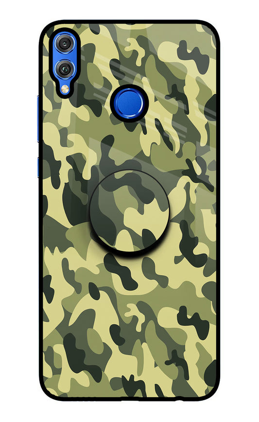 Camouflage Honor 8X Glass Case