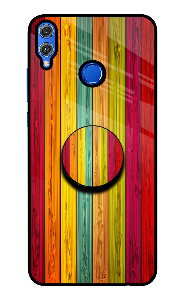 Multicolor Wooden Honor 8X Pop Case by Casekaro