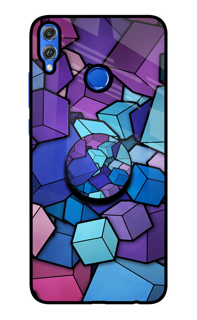 Cubic Abstract Honor 8X Pop Case by Casekaro