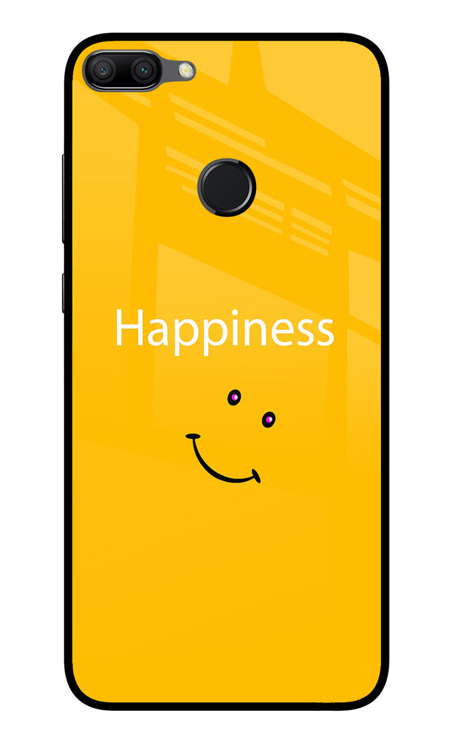 Happiness With Smiley Honor 9N Glass Case Back Cover by Casekaro