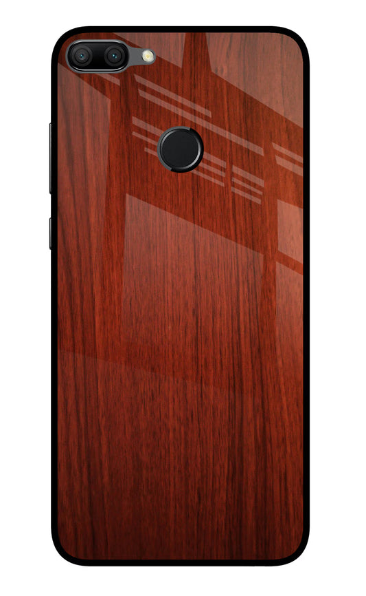 Wooden Plain Pattern Honor 9N Glass Case