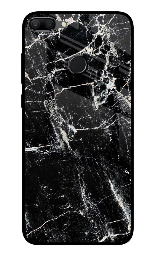 Black Marble Texture Honor 9N Glass Case