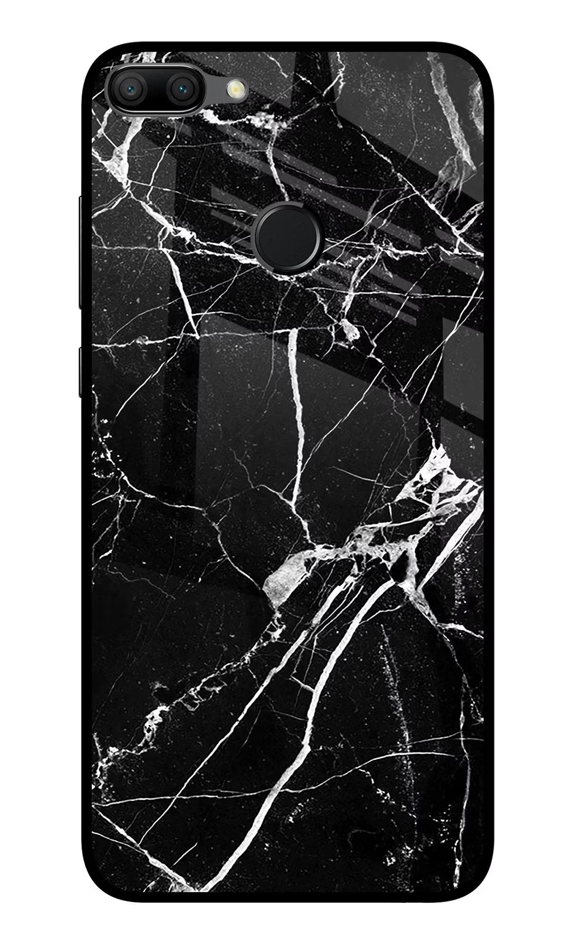 Black Marble Pattern Honor 9N Glass Case