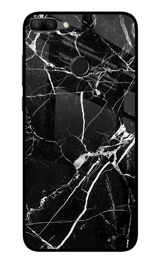 Black Marble Pattern Honor 9N Glass Case