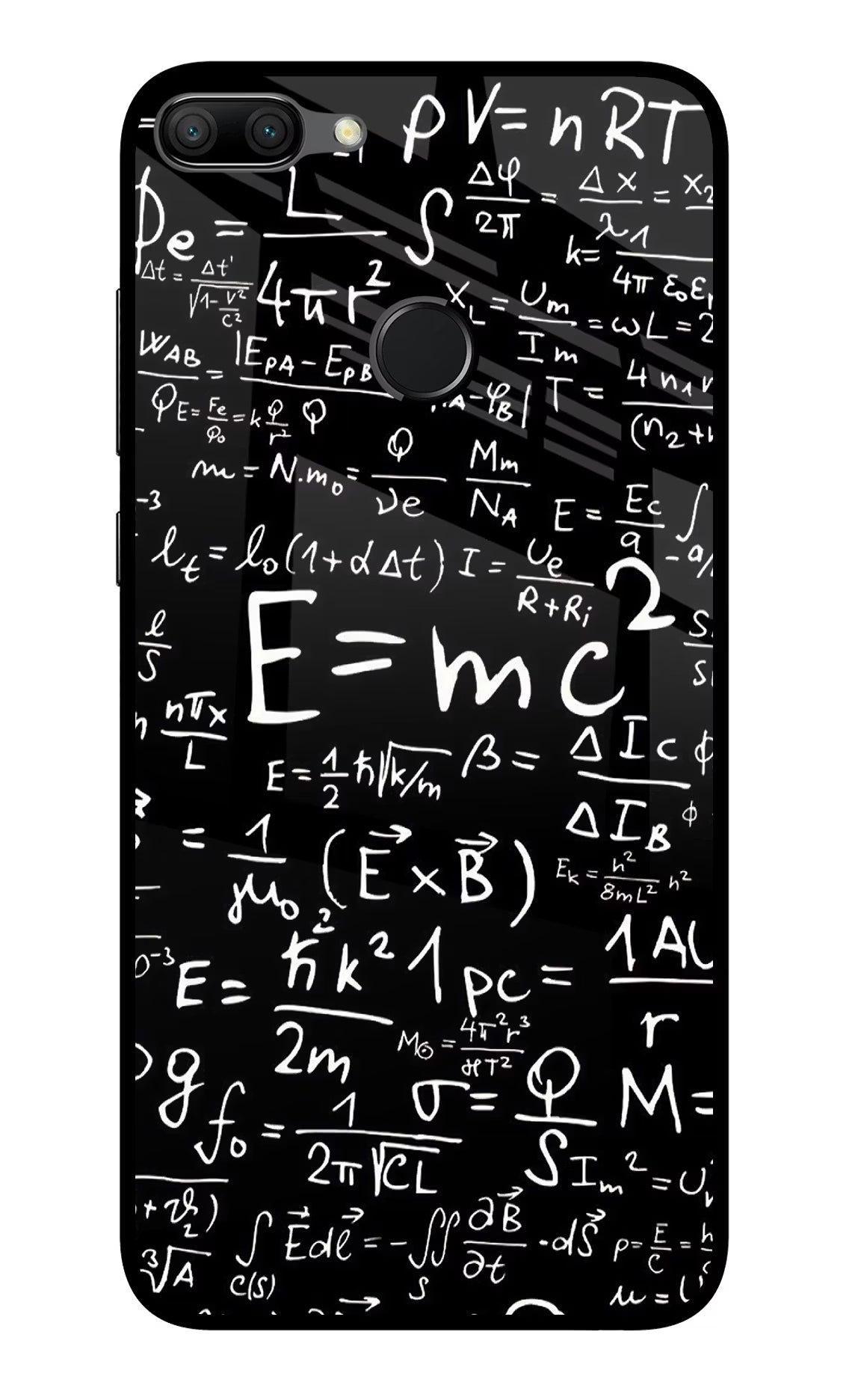 Physics Formula Honor 9N Glass Case Back Cover by Casekaro