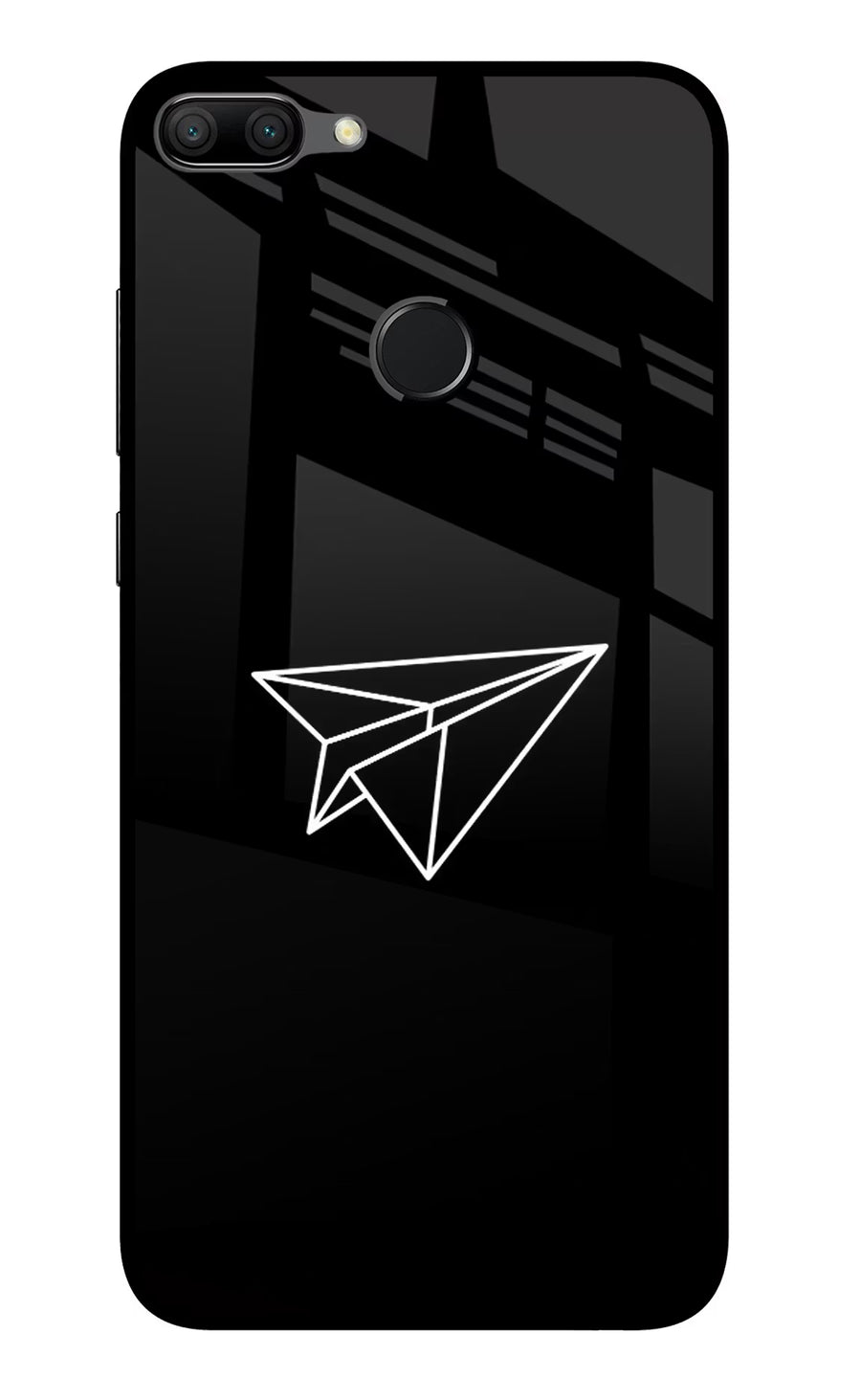 Paper Plane White Honor 9N Back Cover, Glass case