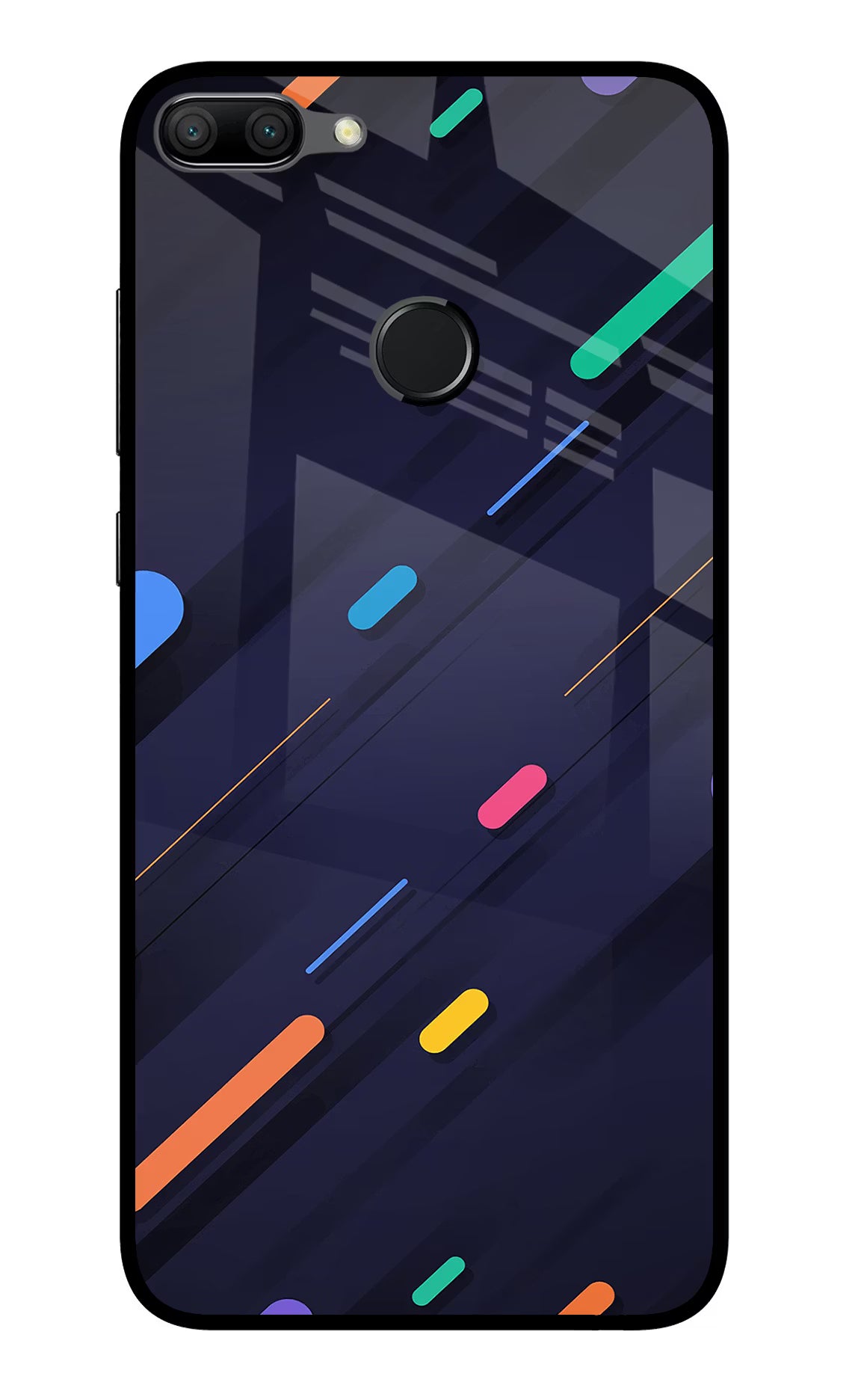 Abstract Design Honor 9N Glass Case Back Cover by Casekaro