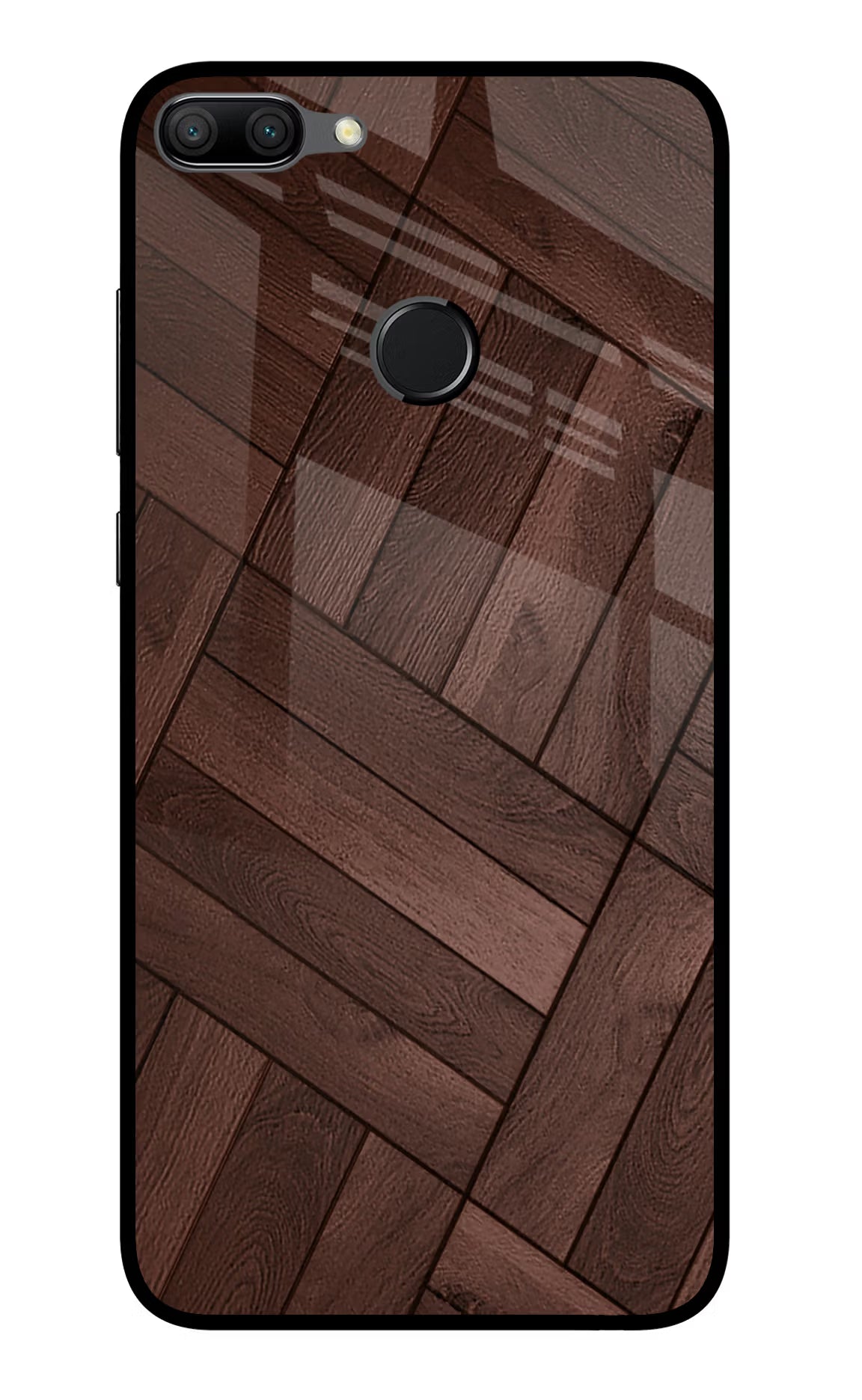 Wooden Texture Design Honor 9N Glass Case
