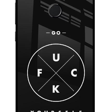 Go Fuck Yourself Honor 9N Glass Case Back Cover by Casekaro