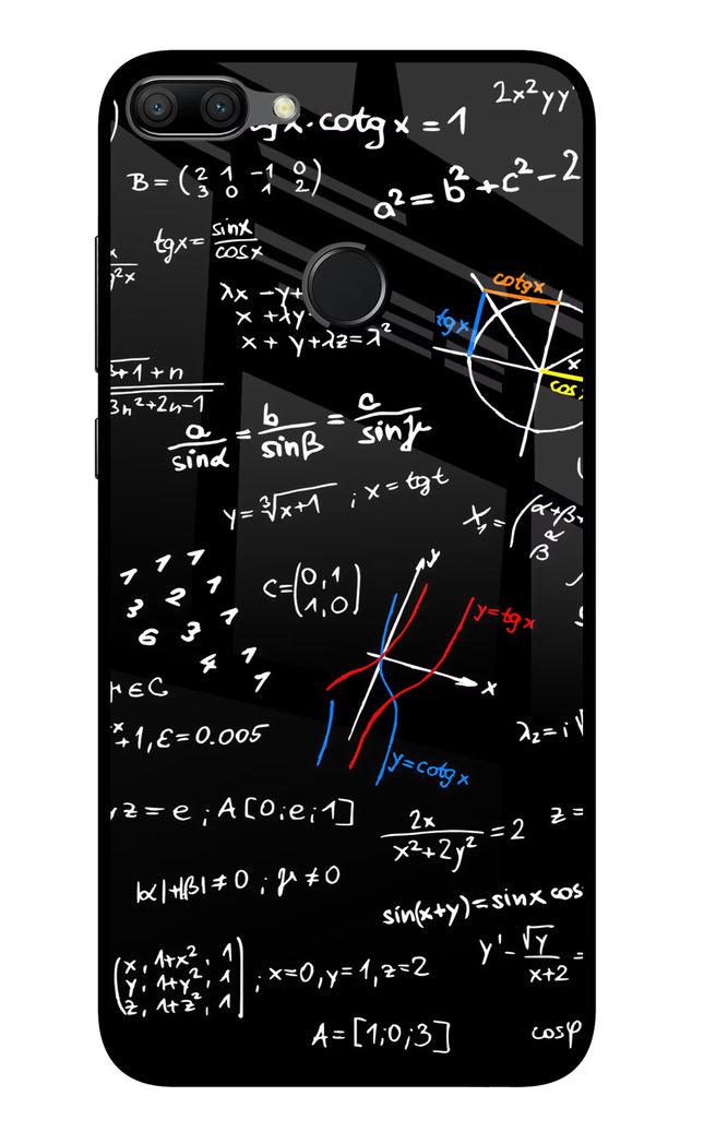 Mathematics Formula Honor 9N Glass Case Back Cover by Casekaro