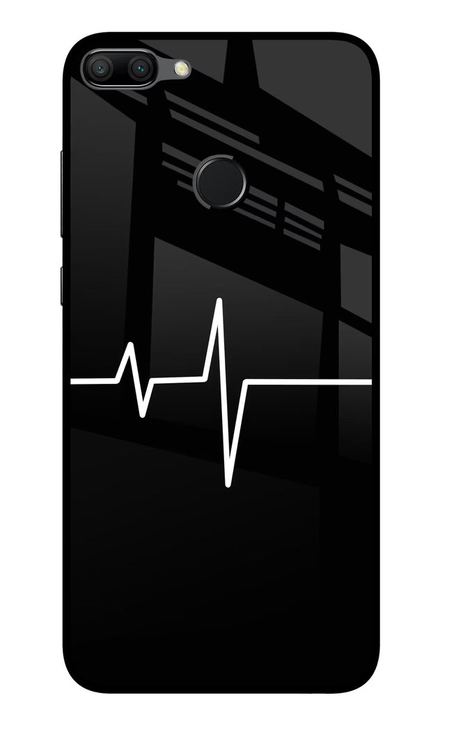 Heart Beats Honor 9N Glass Case Back Cover by Casekaro