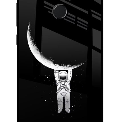 Moon Space Honor 9N Glass Case Back Cover by Casekaro